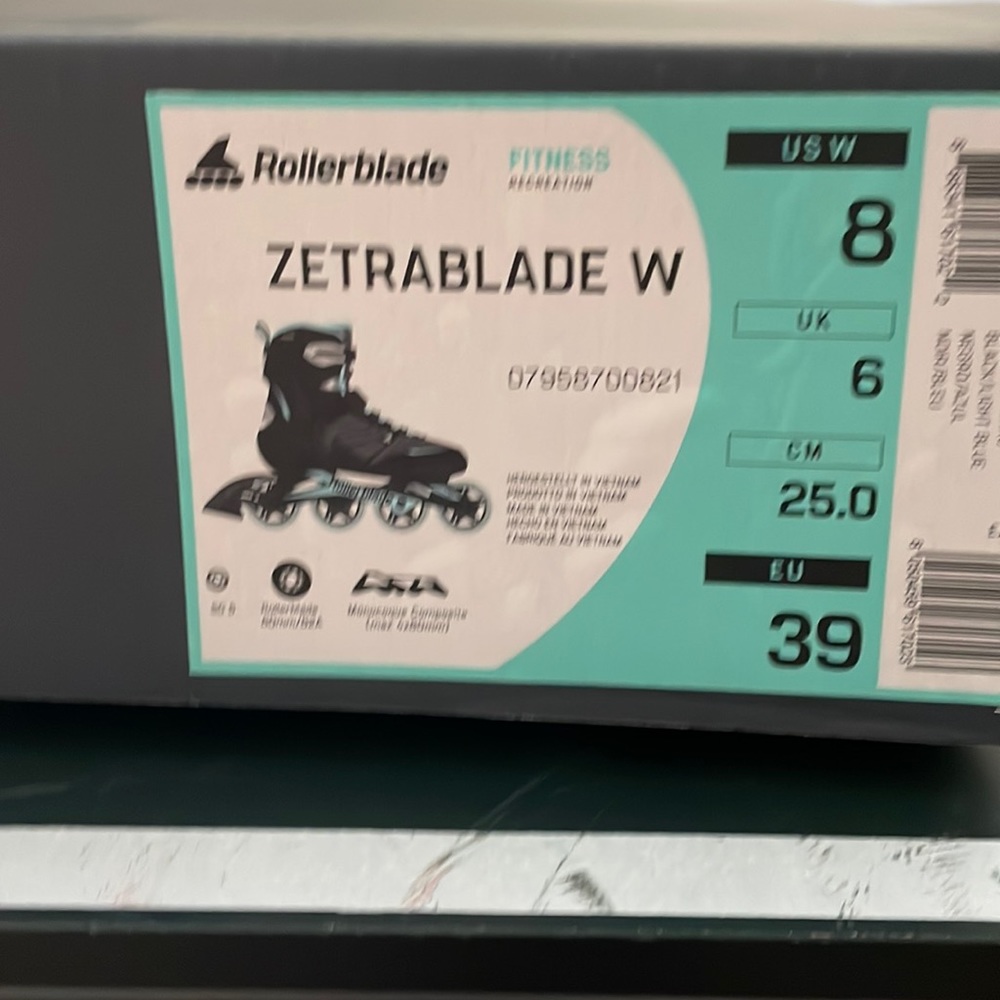 Rollerblades, Women’s size 8. Never worn or out of the box.